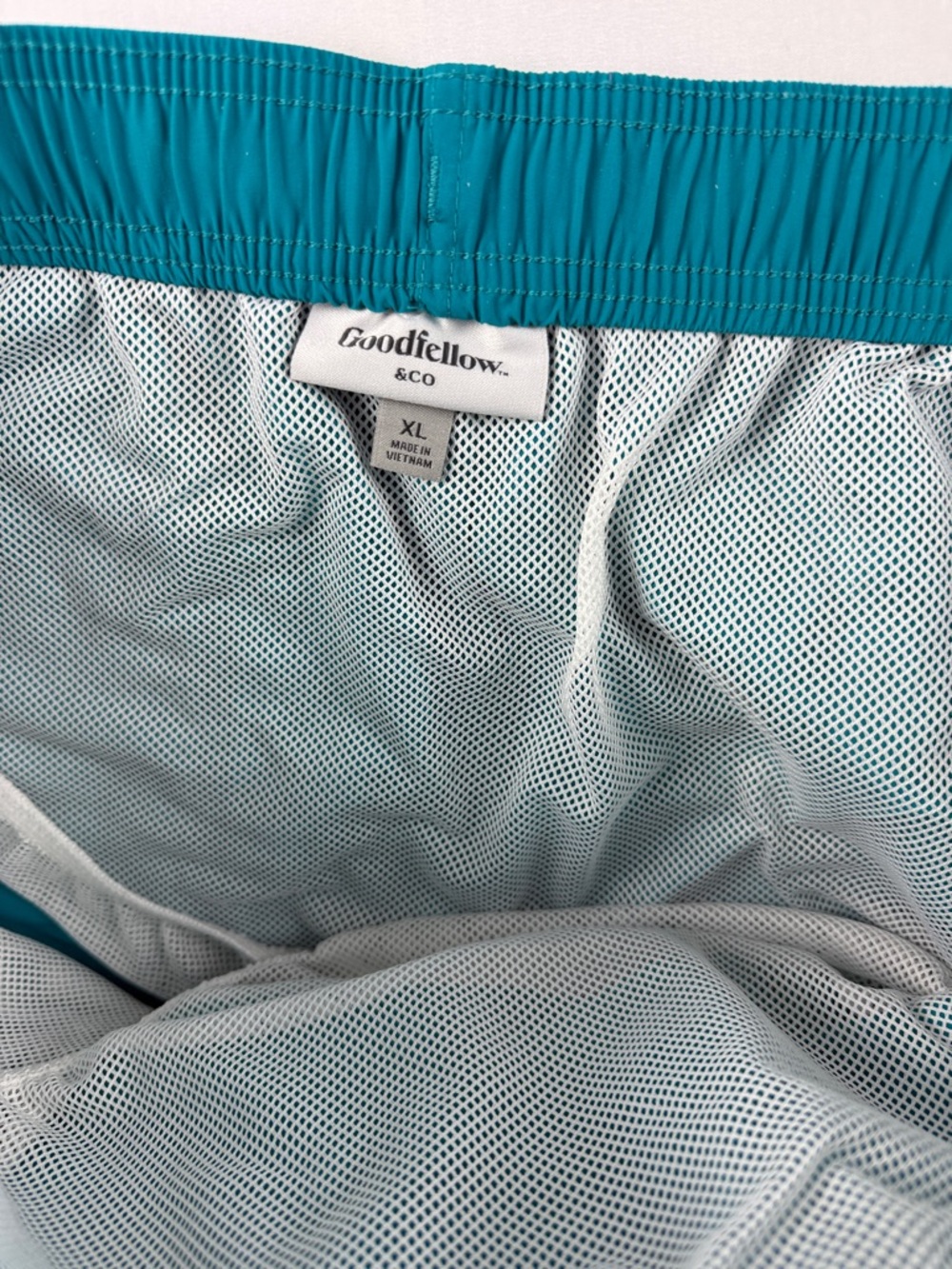 Goodfellow Turquoise Swim Trunks XL NWT 7” Inseam Lined Men’s Swim Shorts - Picture 5 of 7